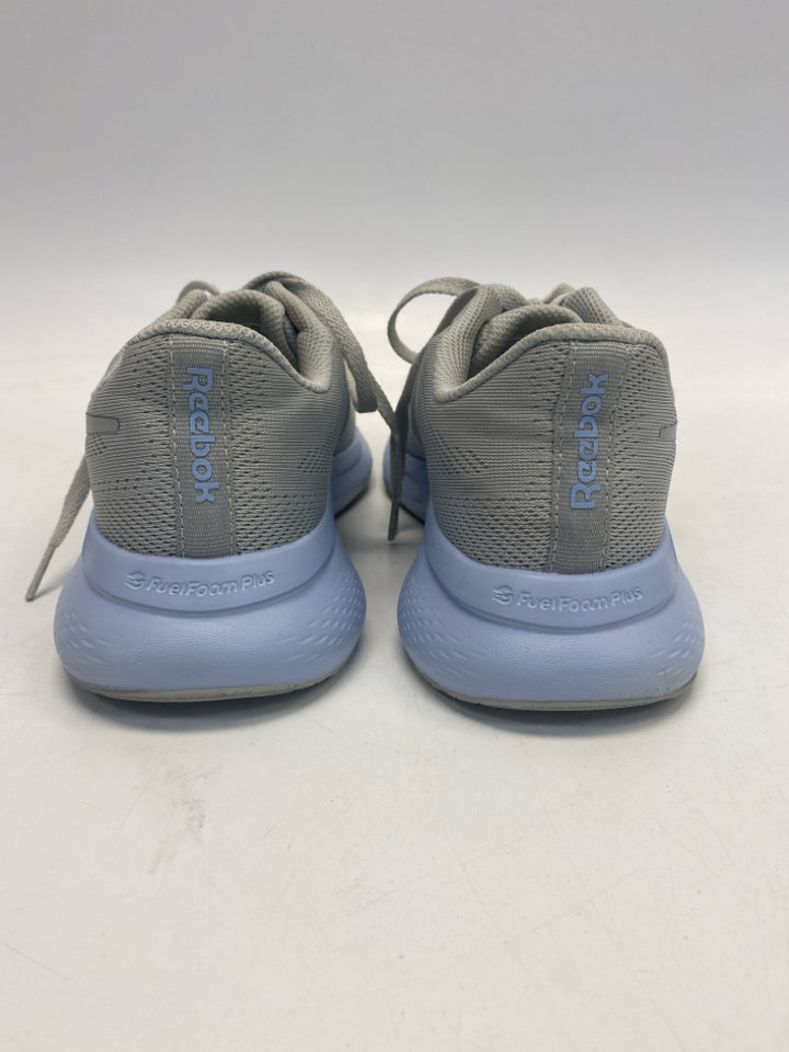 Reebok US Shoe Size 8 Gray Blue Lace-up Sneakers