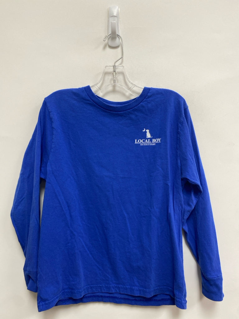 SIZE 7/8 Royal Blue White Long Sleeve Tee Boy&