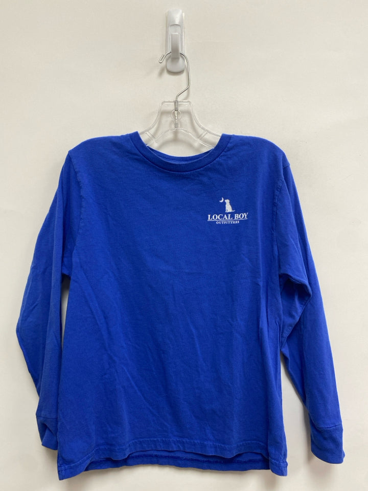SIZE 7/8 Royal Blue White Long Sleeve Tee Boy&