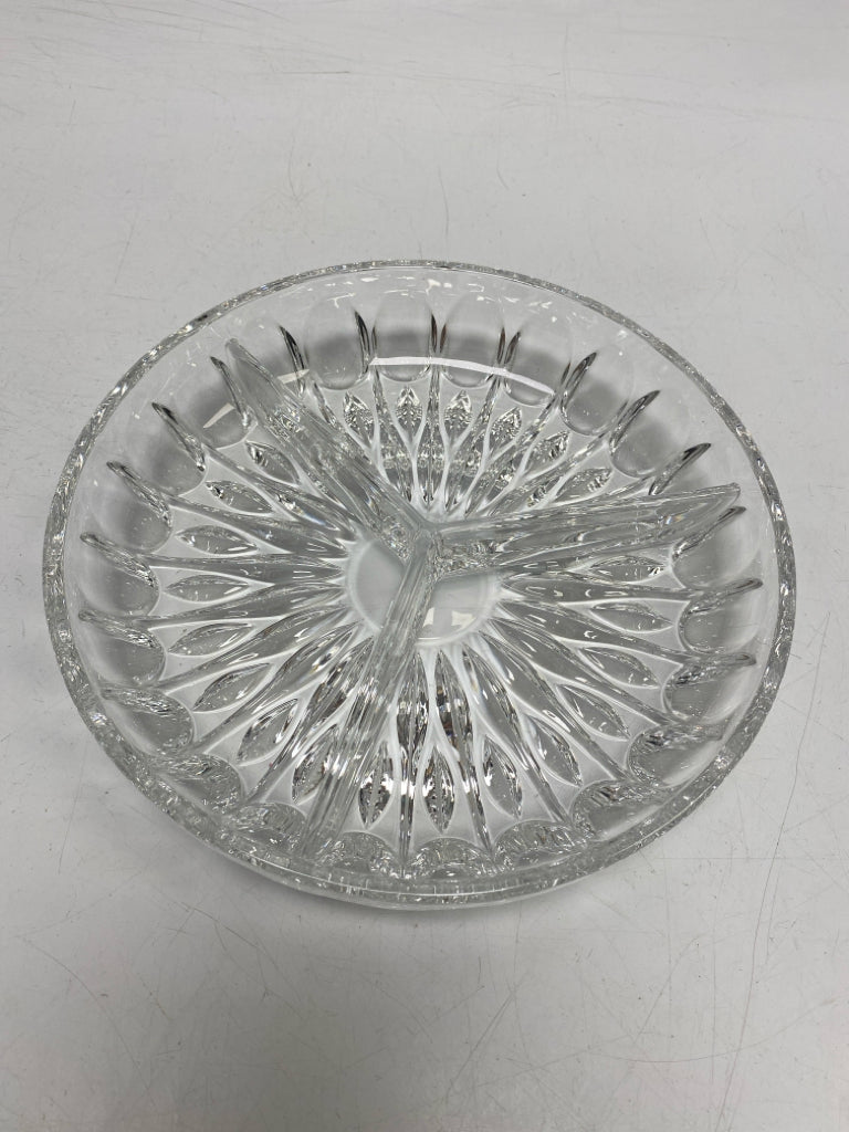 Clear Cut-Glass Serving Piece