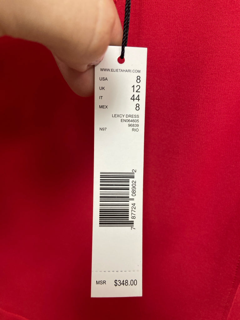 NWT Elie Tahari Size 8 Red Sleeveless Ladies Dress