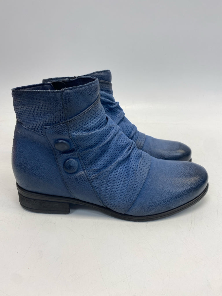 Miz Mooz EU Shoe Size 38 Blue Side Zipper Boots
