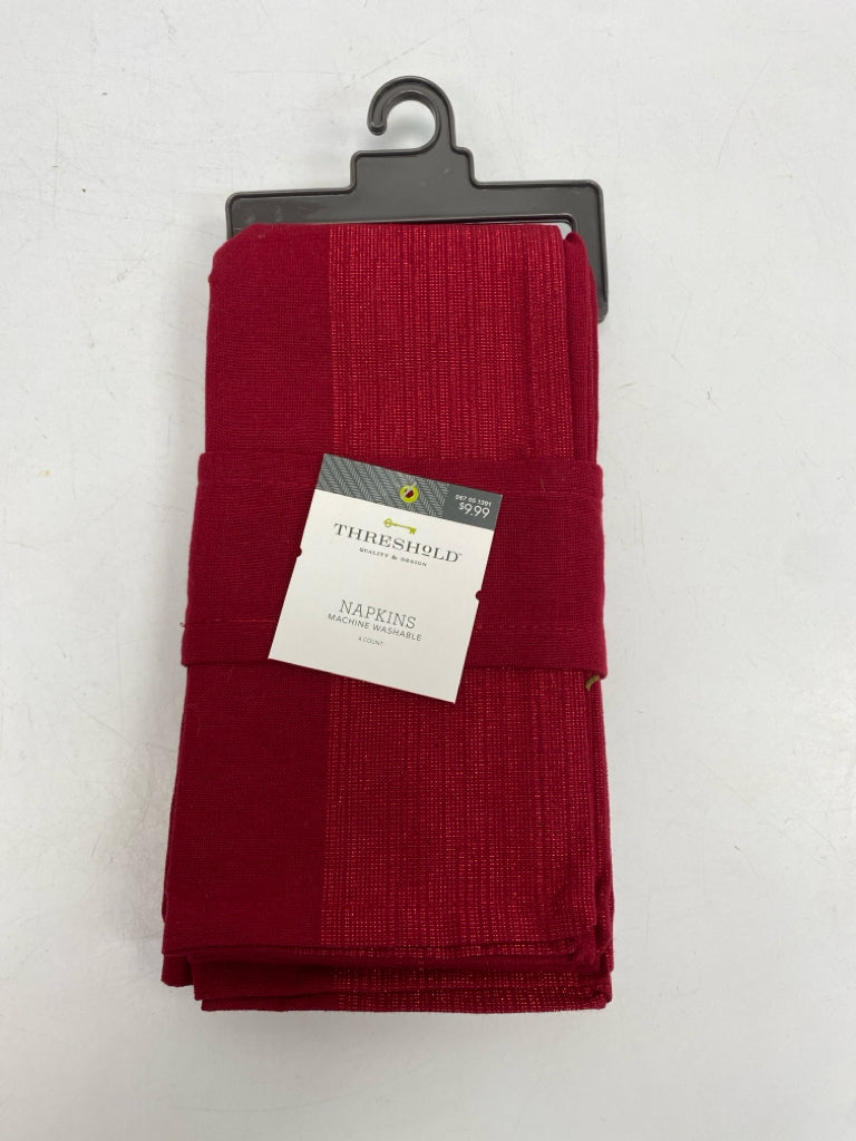NWT Threshold Red Napkins