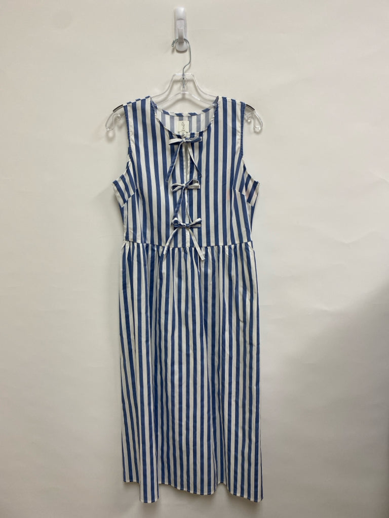 Joie Size S White/Blue Stripes Sleeveless Ladies Dress