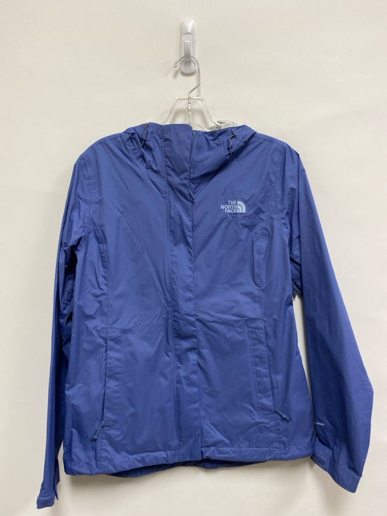 North Face Size S Blue Hooded Zip Down Ladies Jacket