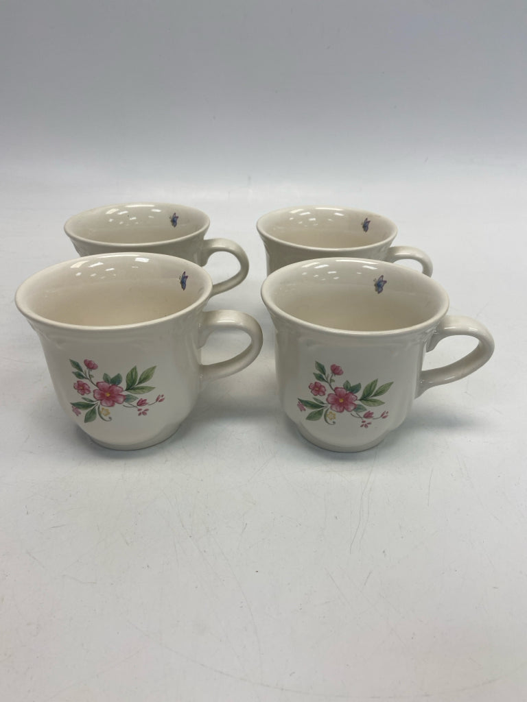 Pfaltzgraff Cream Pink Flowers Coffee Mug