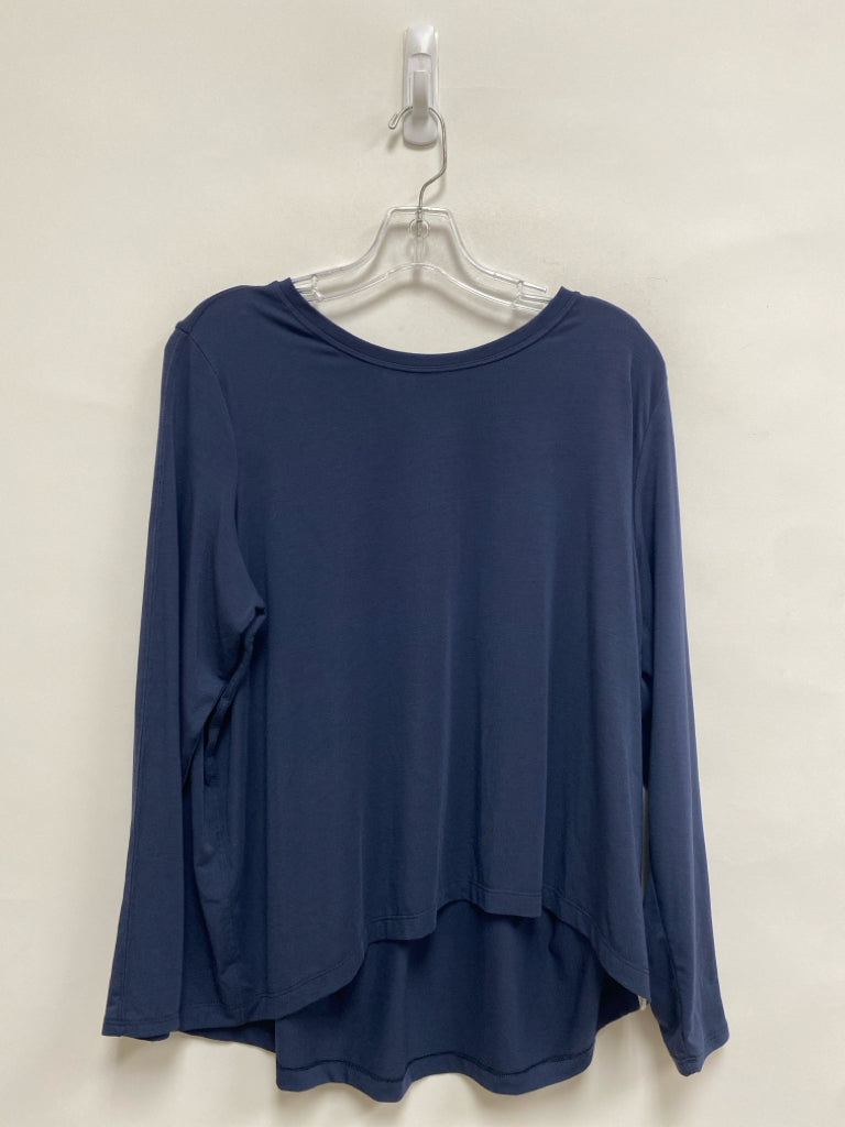 Athleta Size L Navy Long Sleeve Tee Athletic Top