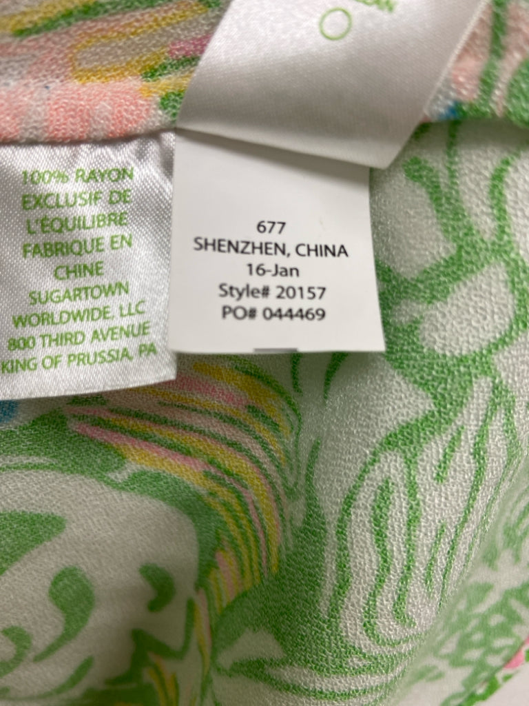 LILLY PULITZER Size XS White/Green Pink/Multi Ladies Dress