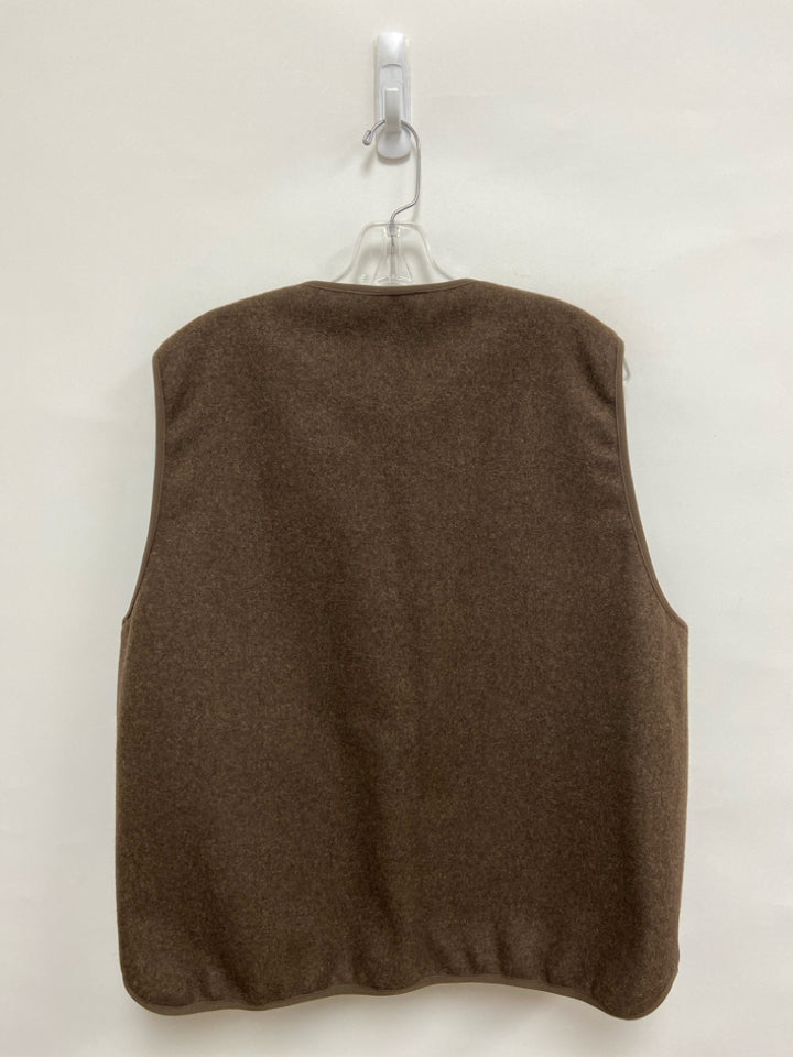 Size XL Brown Button Up Wool Men&