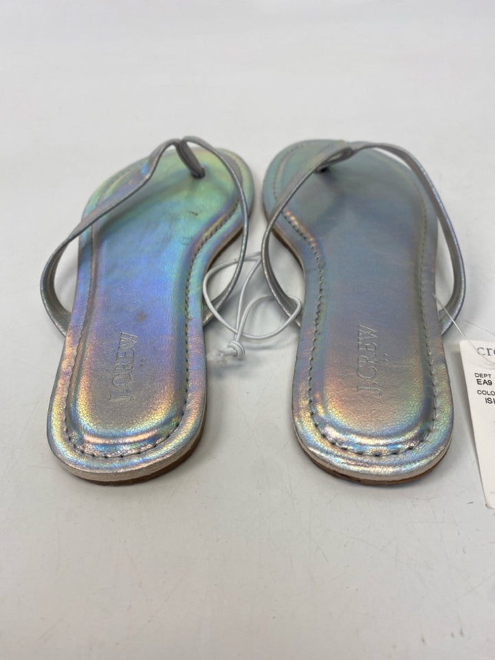 NWT J Crew SIZE 2 Silver Iridescent Girl&