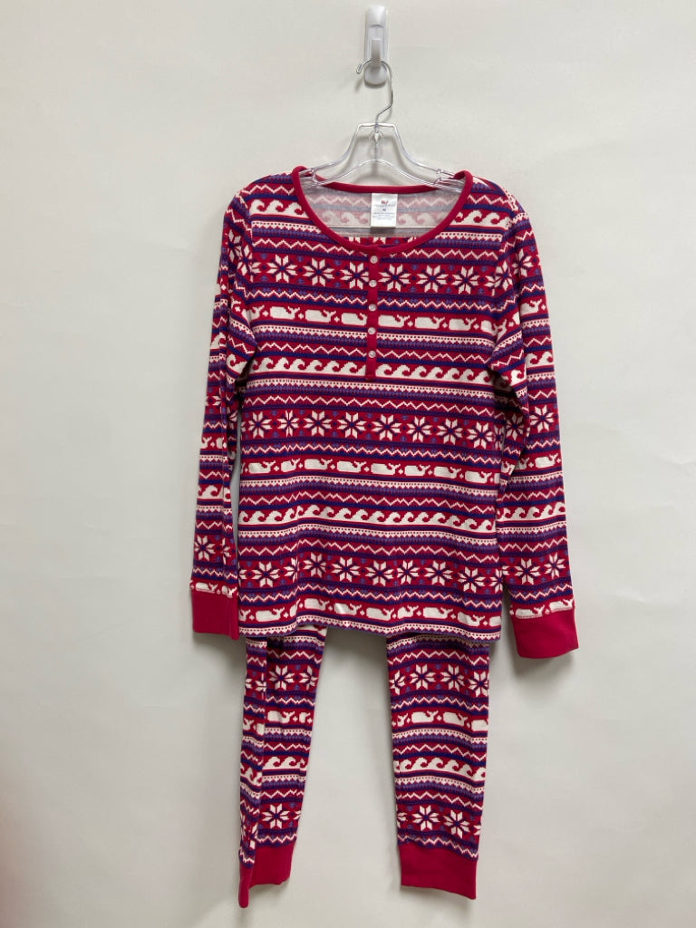 Vineyard Vines Size M Magenta Blue/White Ladies 2pc Pajamas