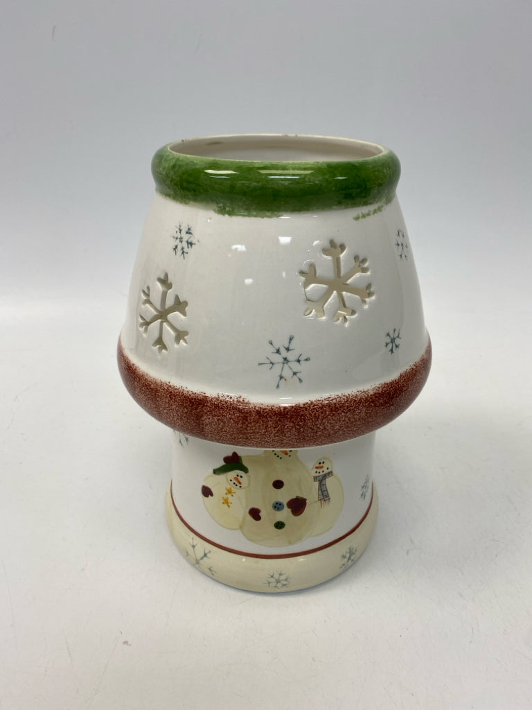 White Red/Green Snowman Winter