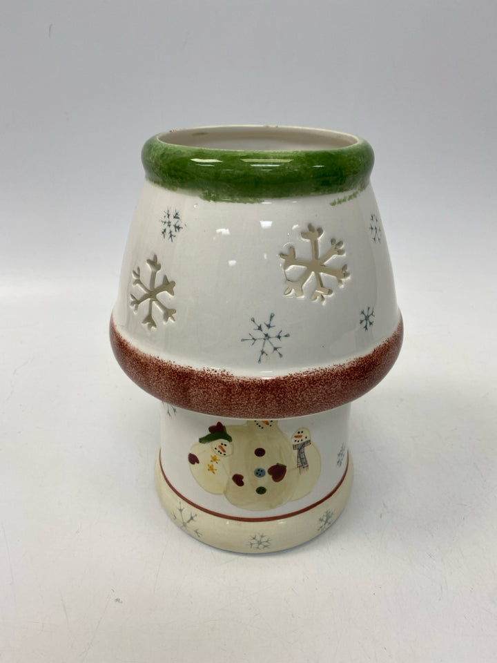 White Red/Green Snowman Winter