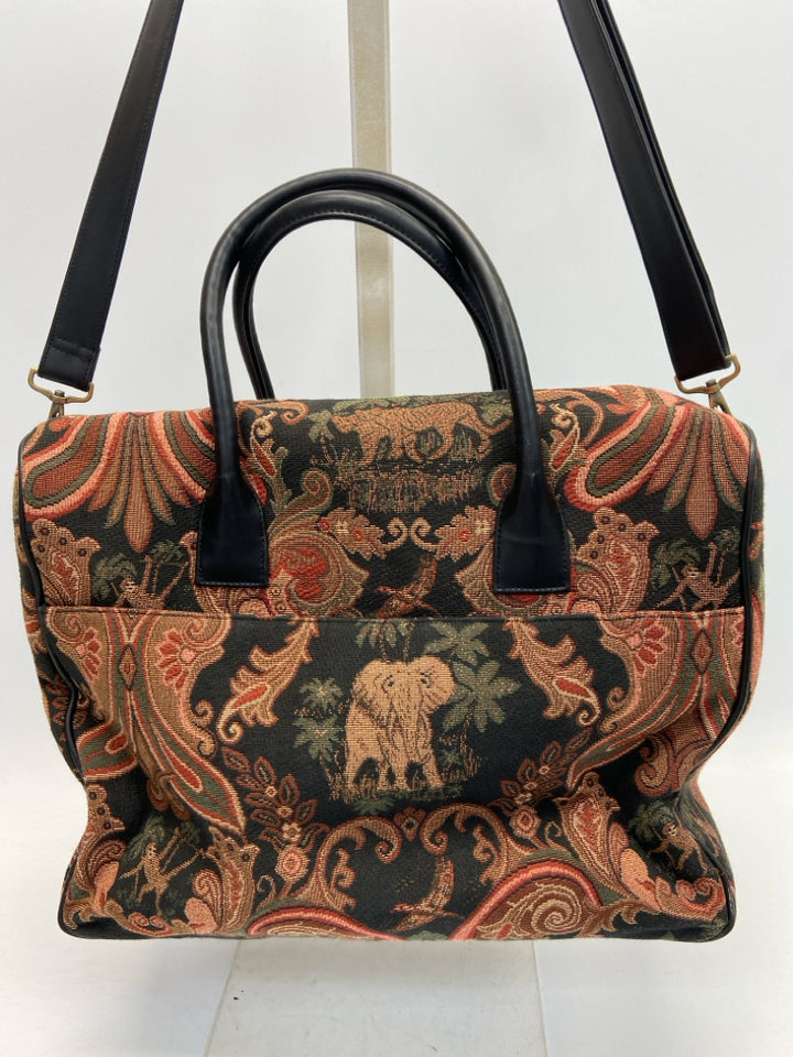 Black Multi Color Duffle Bag
