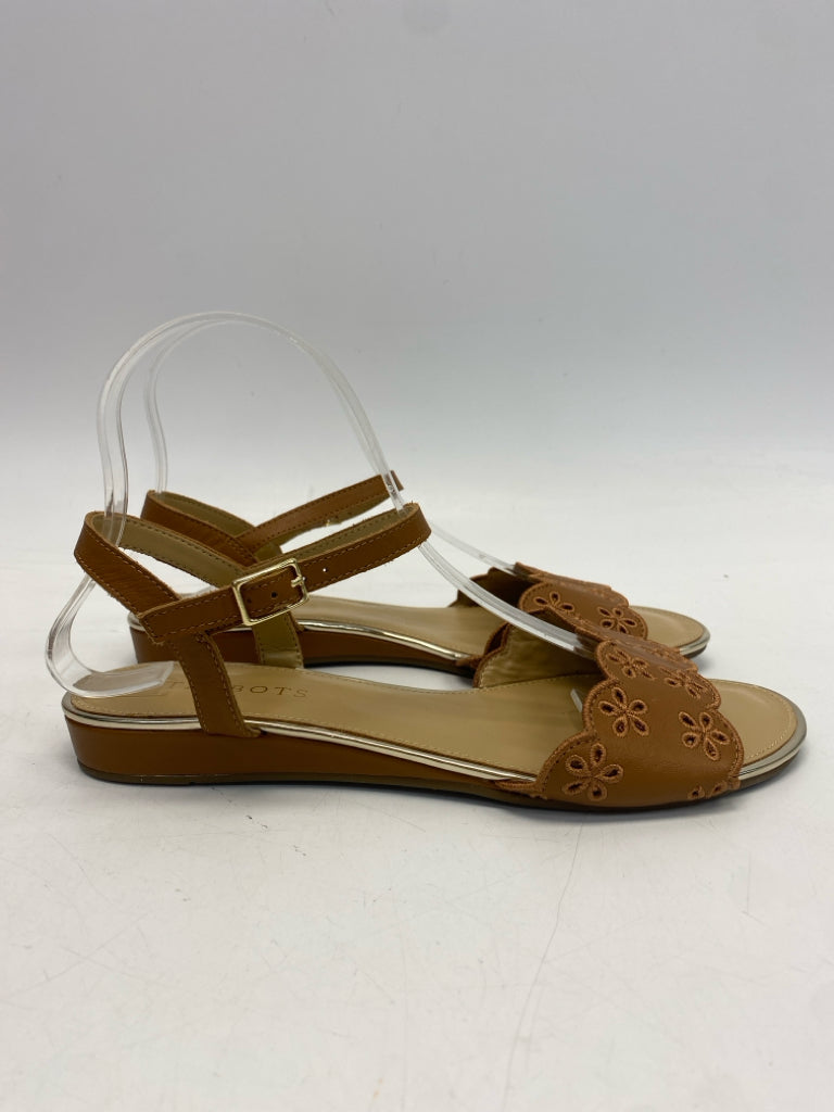 Talbots  Size 8.5 Brown Eyelet Sandals