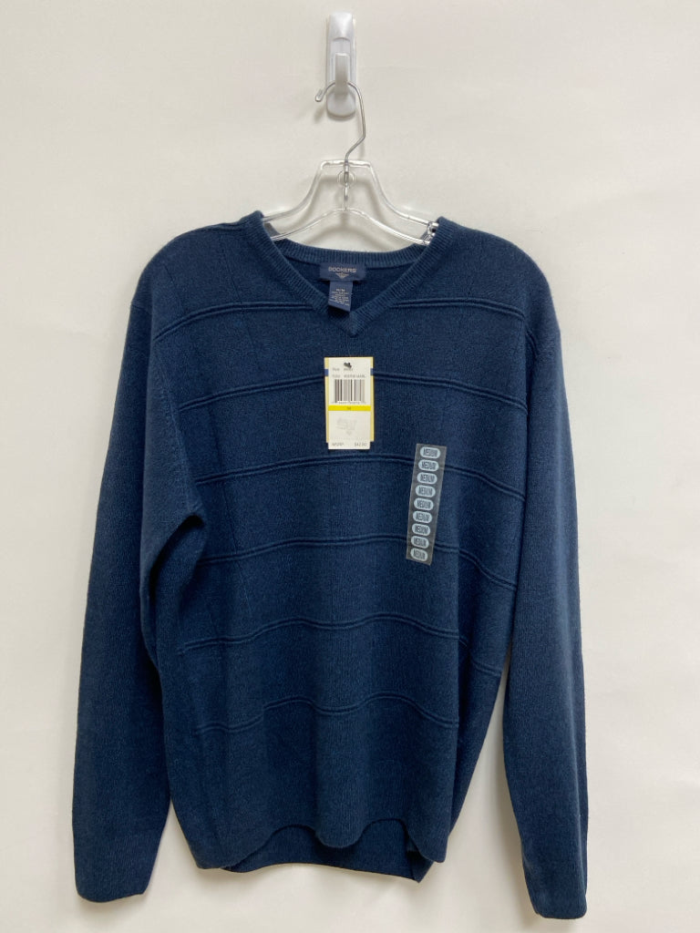 NWT Dockers Size M Navy Mottled V Neck Men&