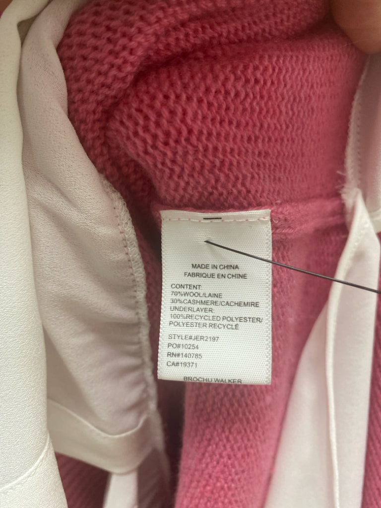 BROCHU WALKER Size S Pink White Wool Blend Ladies Sweater