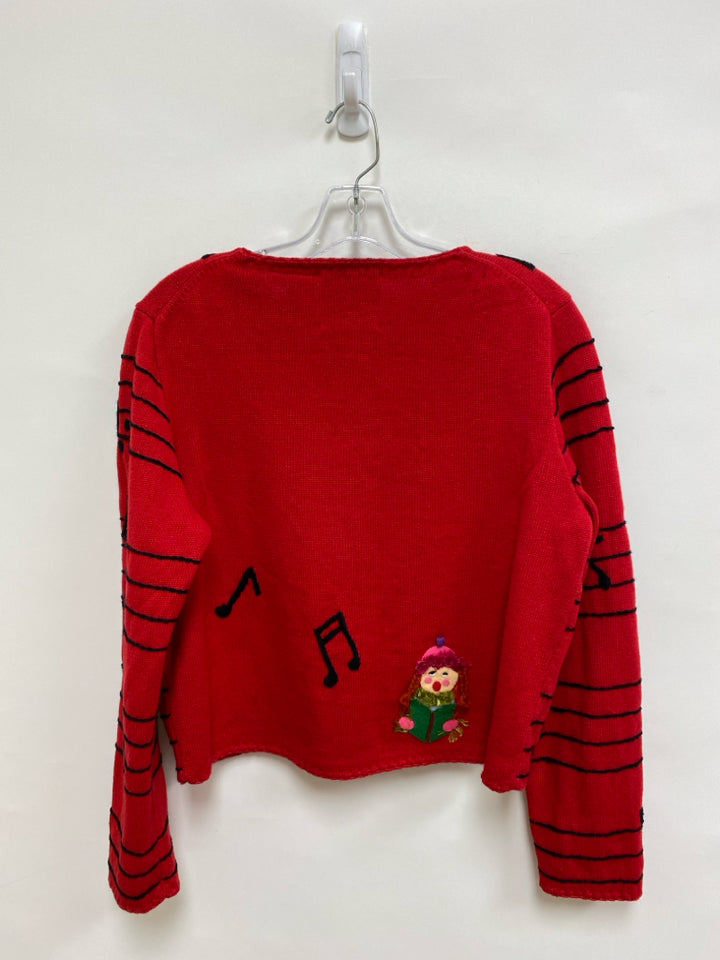 Michael Simon Size M Red Green/Multi Ladies Sweater