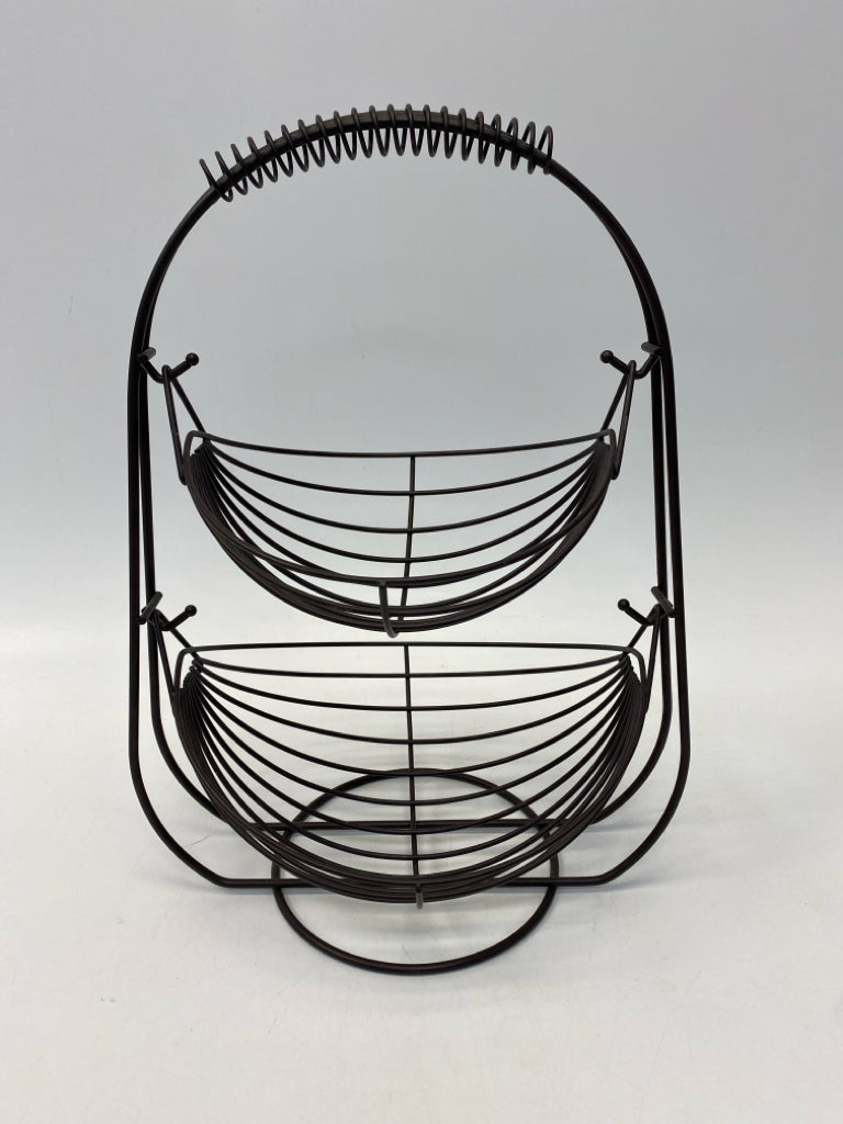 Dark Brown Metal Basket