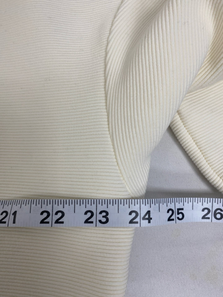 VARLEY Size L Ivory Ribbed Cowl Neck Ladies Sweatshirt