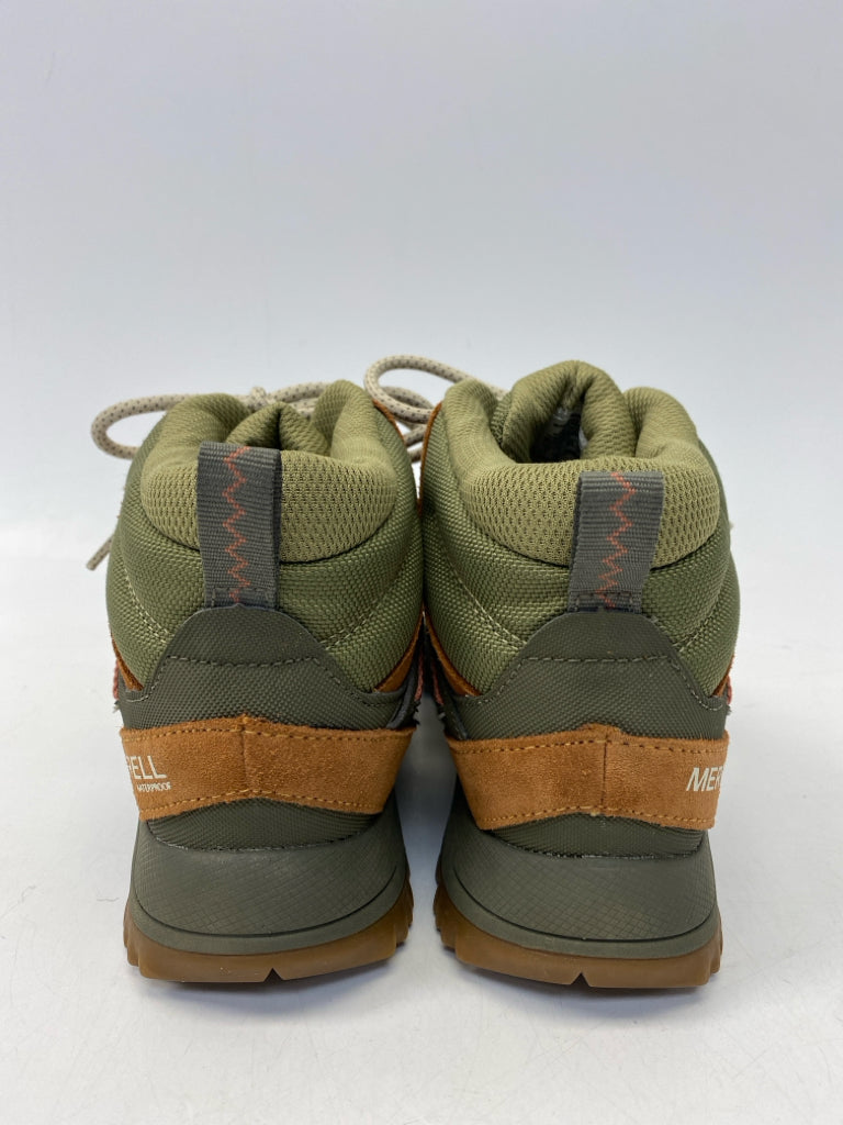 Merrell US Shoe Size 8 Green Camel Lace-up Sneakers