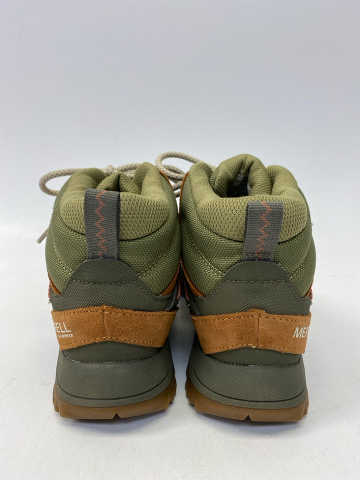 Merrell US Shoe Size 8 Green Camel Lace-up Sneakers