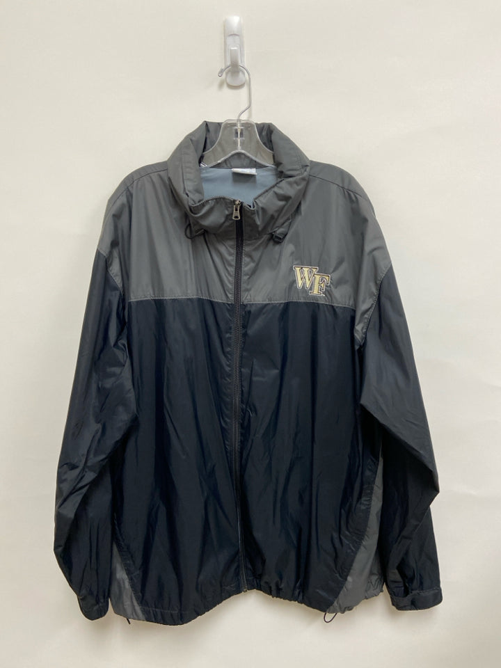 Columbia Size XXL Charcoal Black Wake Forest Zip Down Men&