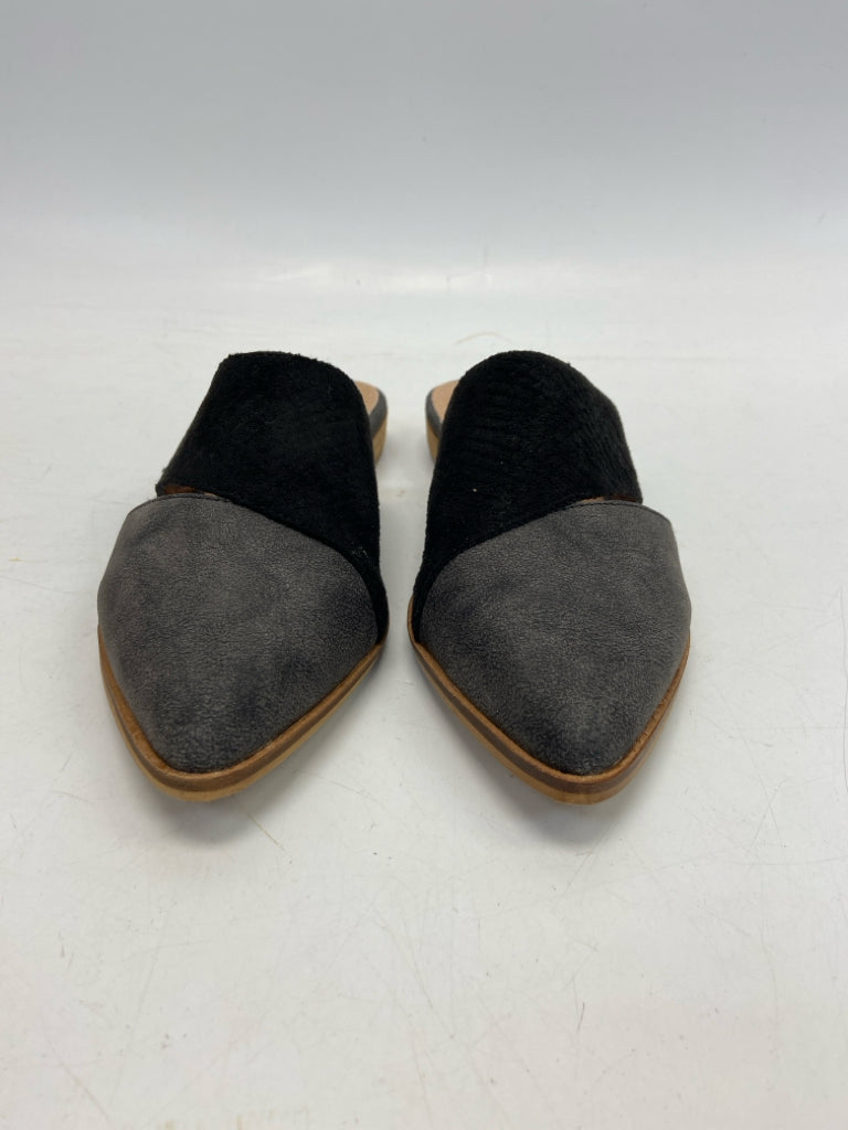 US Shoe Size 7 Gray Black Flats