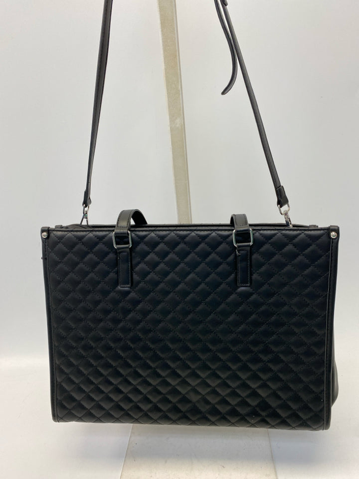 NWT Black Quilted Tote Bag