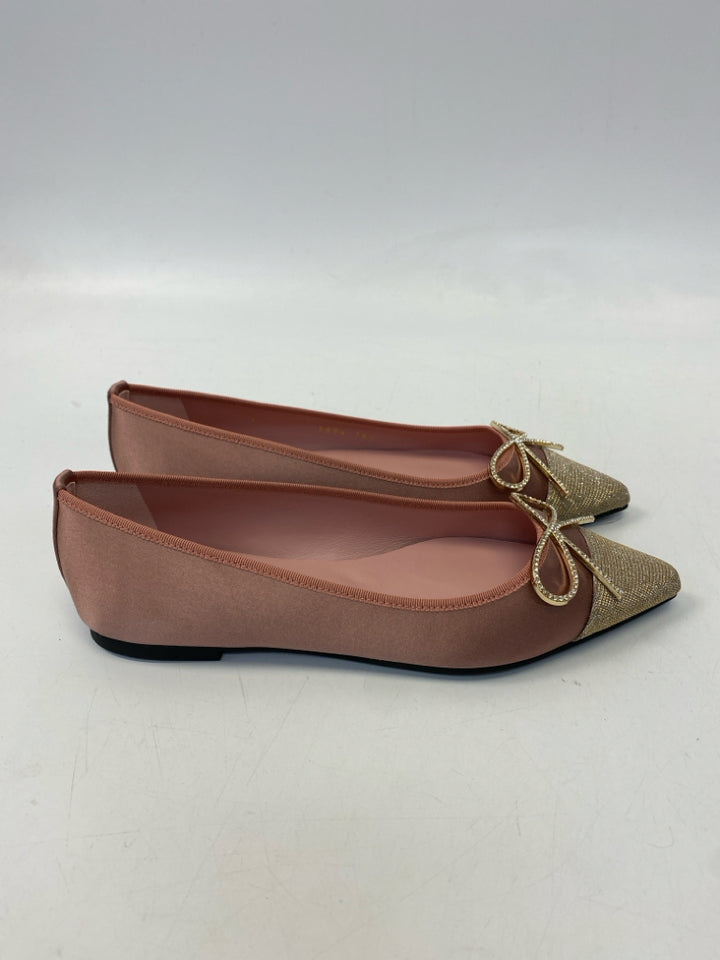 NWOT Pretty Ballerinas  Size 36.5 Pink Rhinestone(s) Flats