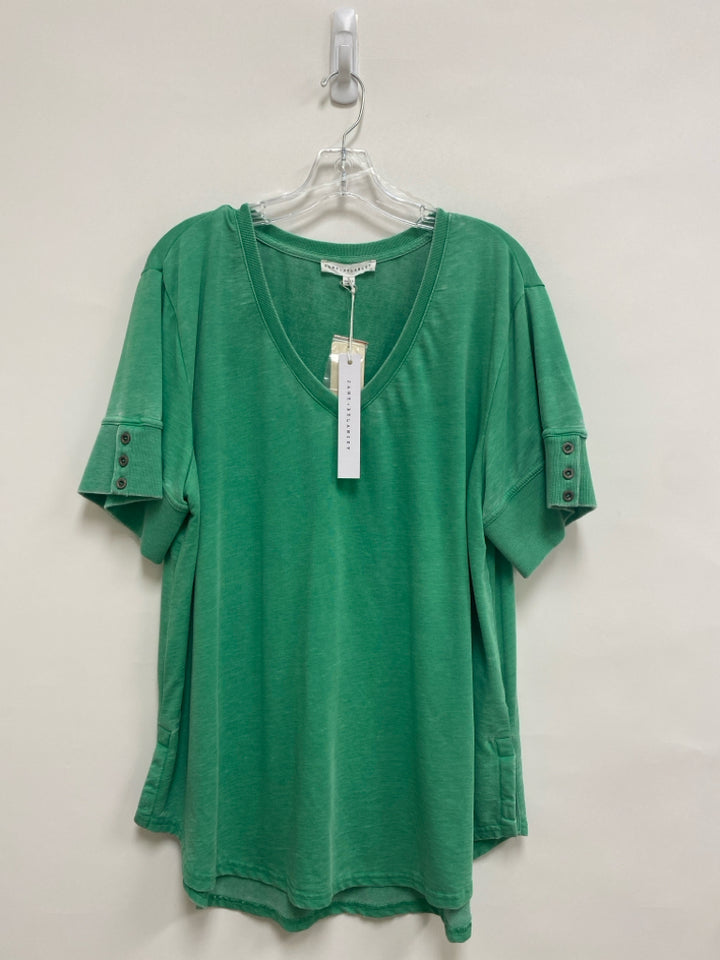 NWT Jane and Delancey  SIZE  1X Faded Seafoam V Neck Plus Size Top