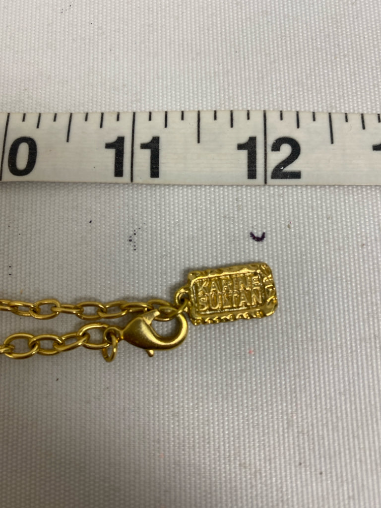 Karine Sultan Gold Color Hammered Necklace