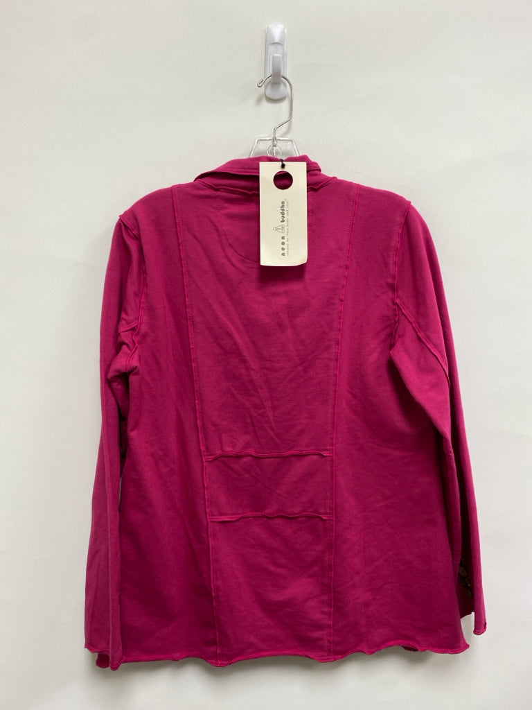 NWT Neon Buddha Size M Dark Fuchsia Button Up Ladies Jacket