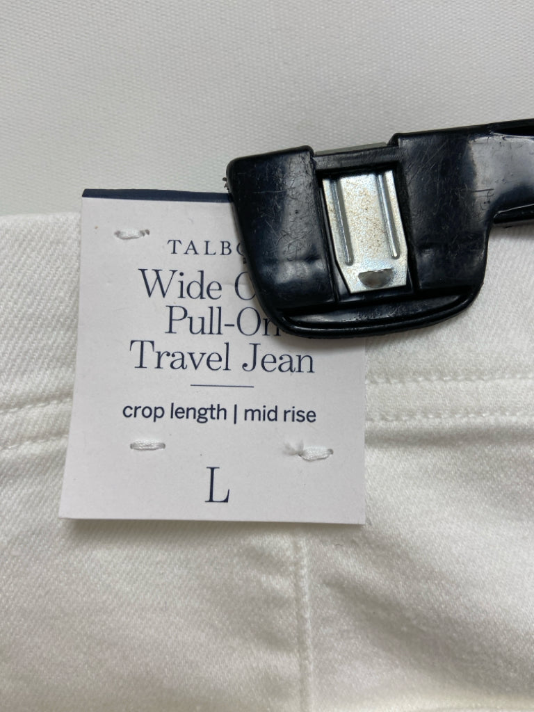 NWT Talbots Size L White Pull-on Ladies Pants