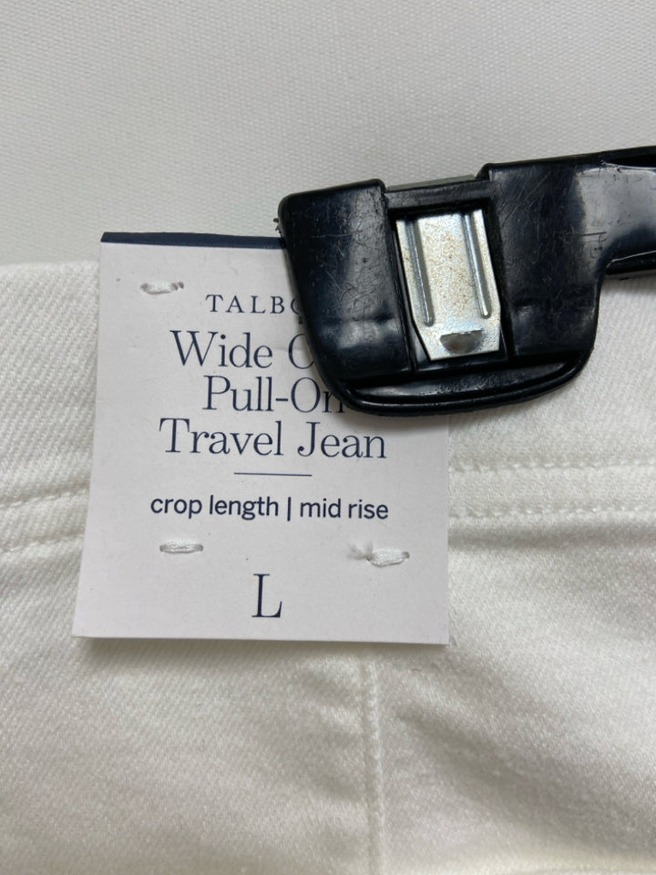 NWT Talbots Size L White Pull-on Ladies Pants
