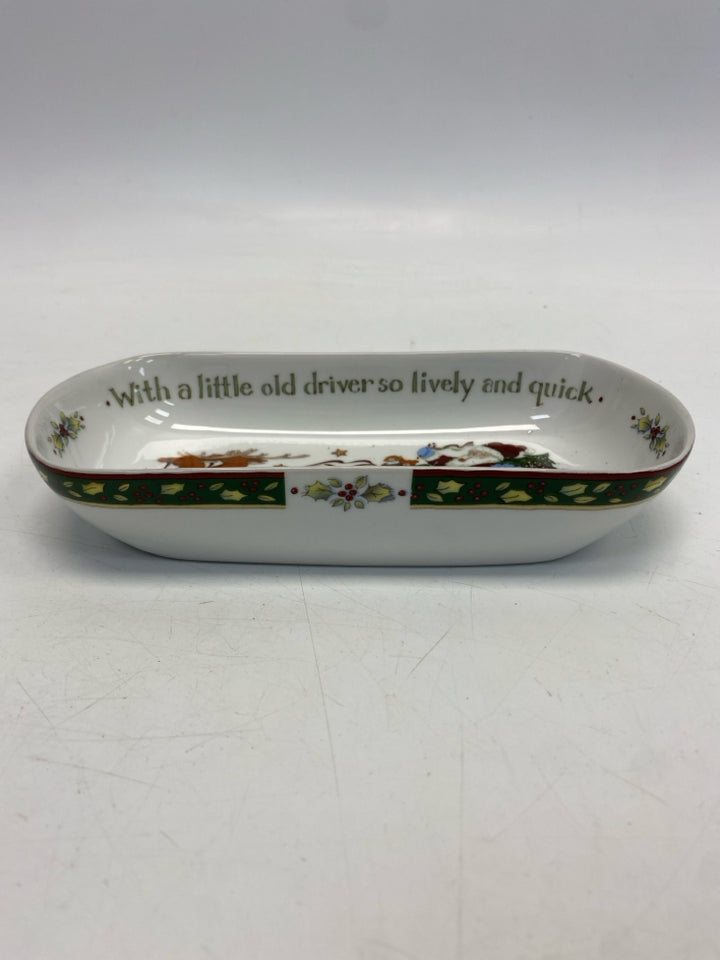 Portmeirion White Brown/Green Santa Christmas