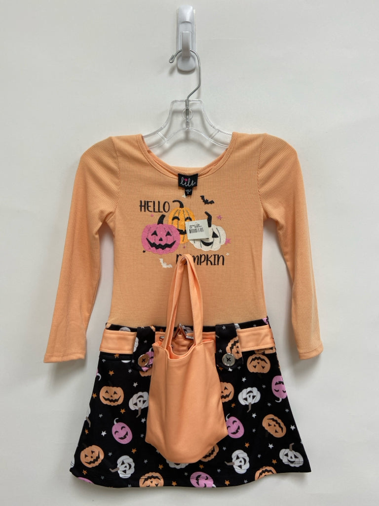 NWT SIZE 5 Peach Black Pumpkin Girl&