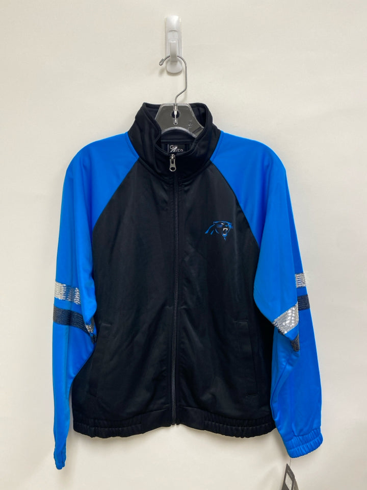 NWT Size M Blue Black Carolina Panthers Zip Down Ladies Jacket