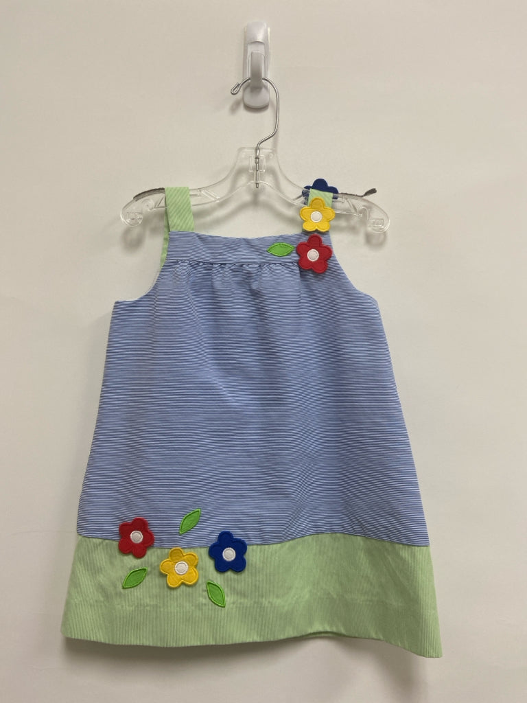 Florence Eisemen SIZE 3T Blue White/Red Stripes/Flowers Sleeveless Girl&