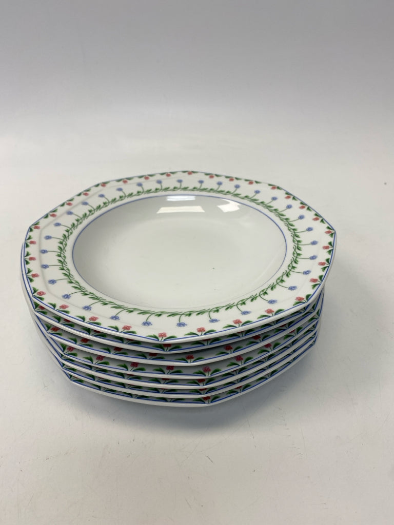 White Pink/Blue Flowers Bowl(s)