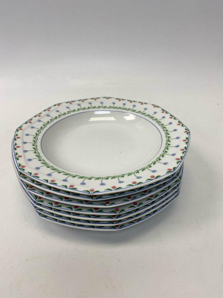 White Pink/Blue Flowers Bowl(s)
