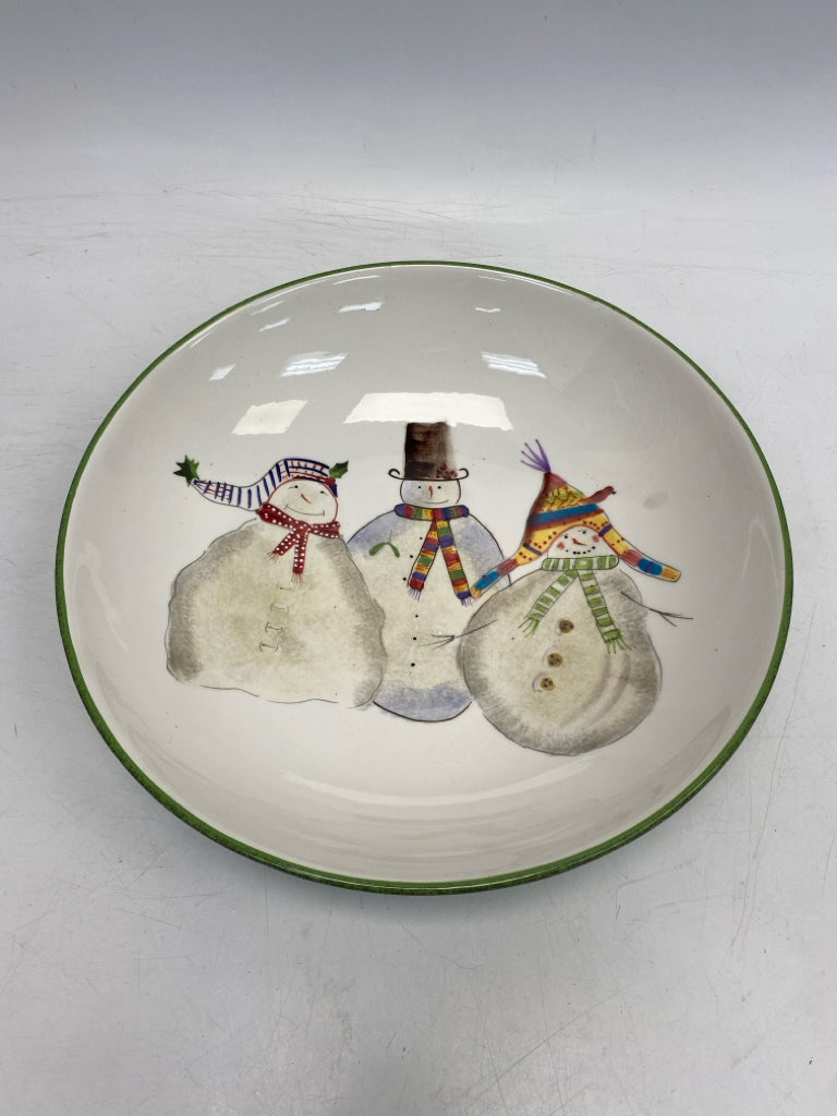 Oneida White Multi Color Snowman Christmas