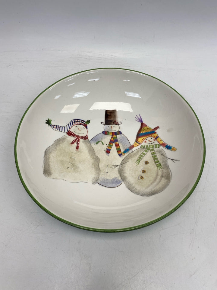 Oneida White Multi Color Snowman Christmas