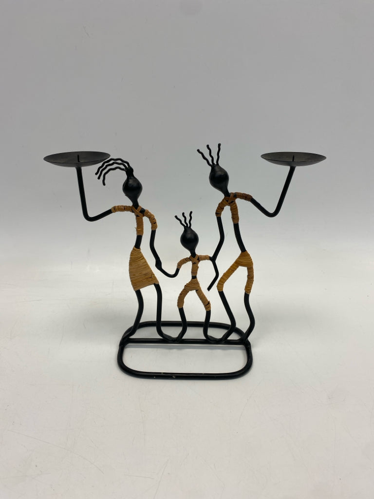 Black Natural Metal Candleholder(s)