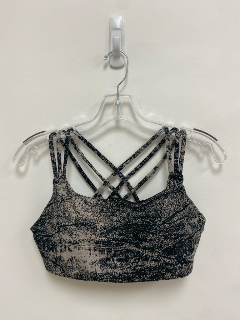 Athleta Size M Taupe Black Mottled Athletic  Bra