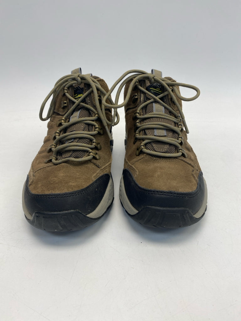 Skechers US Shoe Size 8 Brown Lace-up Sneakers