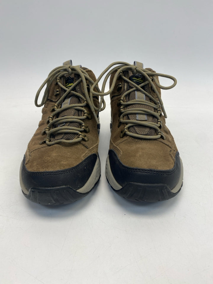 Skechers US Shoe Size 8 Brown Lace-up Sneakers