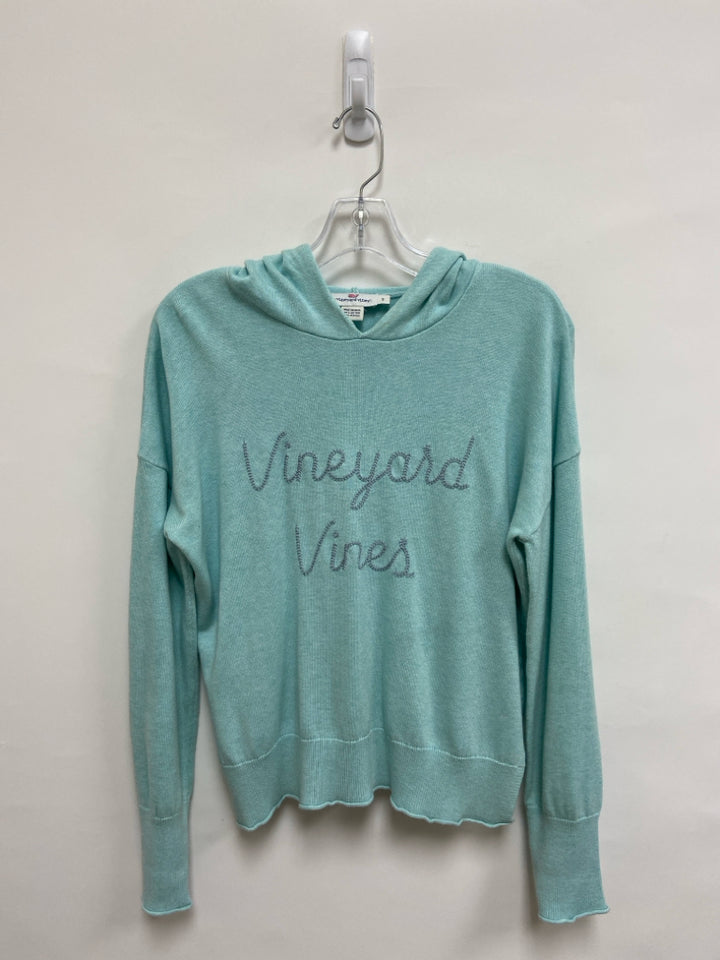 Vineyard Vines Size S Mint Blue Hooded Ladies Sweater