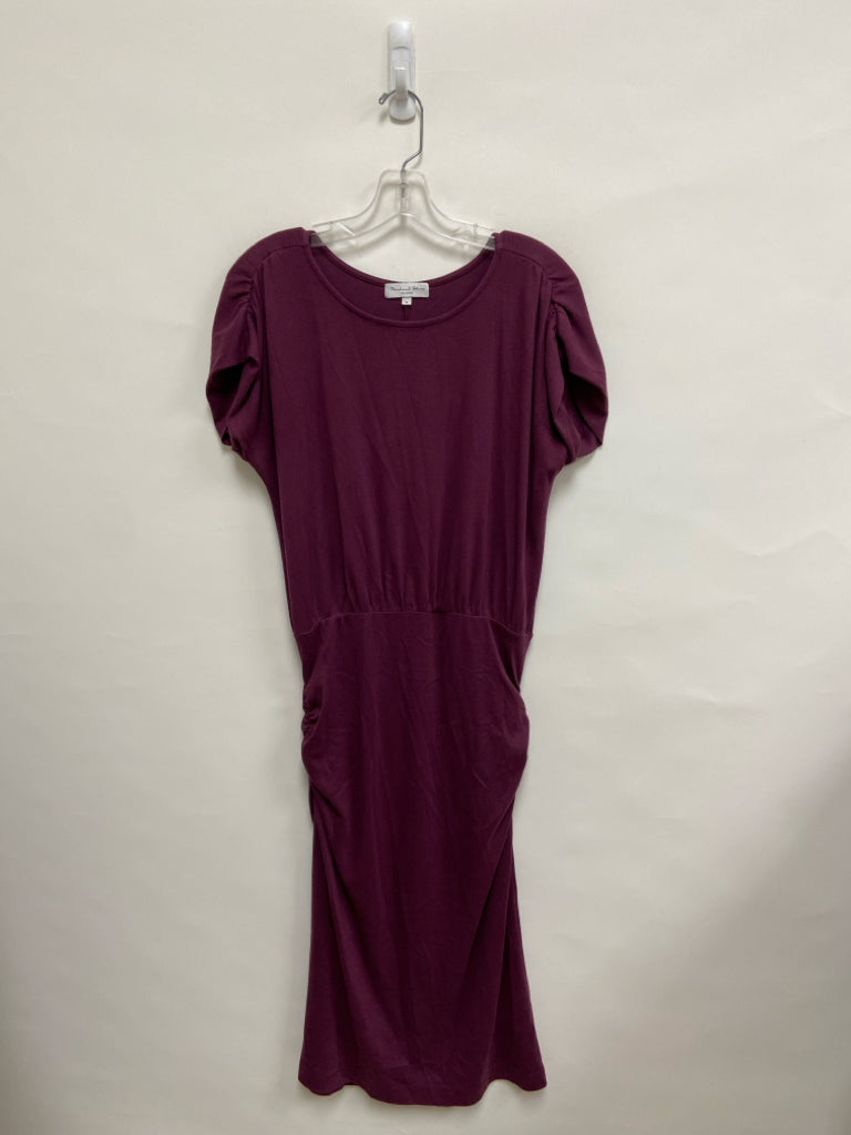 Michael Stars Size M Plum Ribbed Short Sleeve Ladies Dress