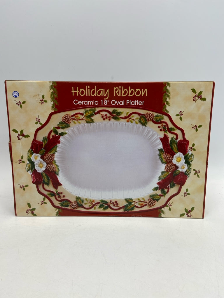 White Red/Multi Pinecone Ceramic Christmas